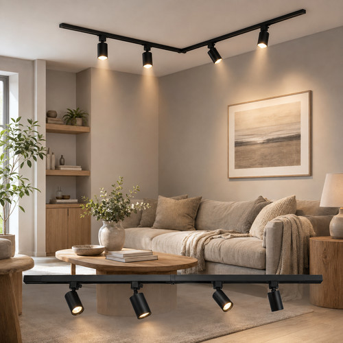 Track lighting system set 5m - system, 1.5m