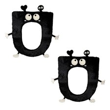 2X(Thick Toilet Mat for Winter Warm Toilet Mat Reusable Plush Toilet Cover E1H5)