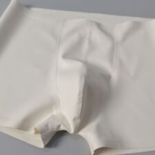 White Latex Rubber Men's Shorts Tight Briefs Underwear Fetish BDSM 0.4mm UK