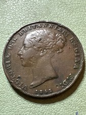 1842  Gibraltar 2 Quarts - Queen Victoria Copper Coin Two Quarts British Colony