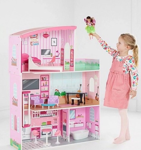 Wooden dolls house large with - house,