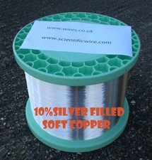 99.95% purity silver clad - filled copper - audiophile wire - 10% cladding