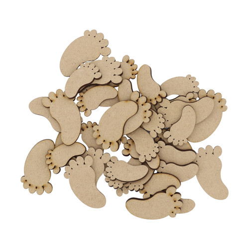 Wooden baby feet mdf - wooden,