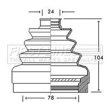 FIRST LINE Front Inner CV Boot
