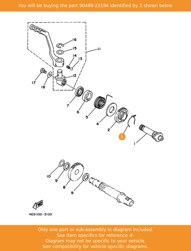 Yamaha clip 90468 - clip,, 90468-23194