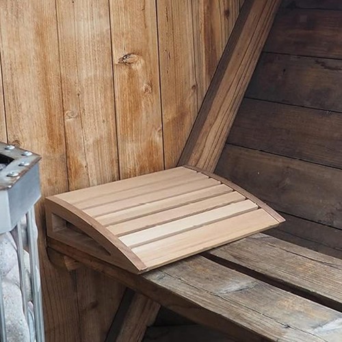 Wooden headrest sauna - wooden,
