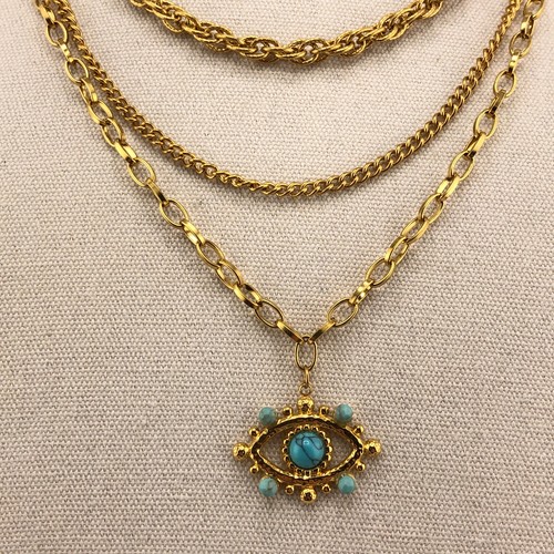 Evil eye pendant necklace - pendant,