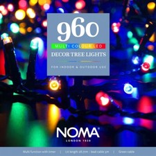 Noma Christmas Multi Colour 960 LED Multi Function Plug In Outdoor Fairy Lights