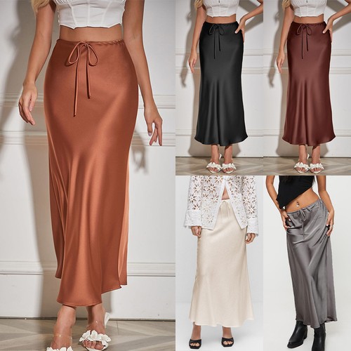Ladies summer satin silk high - ladies,