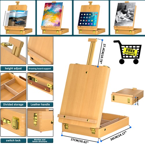 Portable painting wooden table - portable,