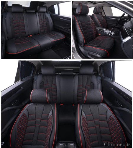 Black leather fabric full - black, pu