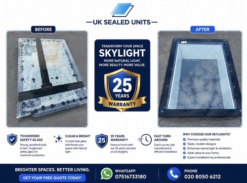 Triple glazed rooflight window - triple,