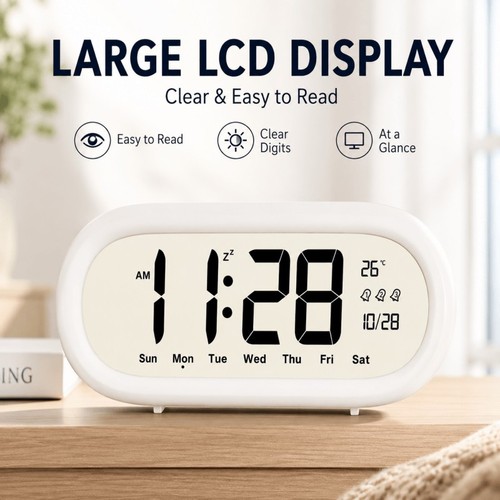 Large lcd digital wall - large, clock