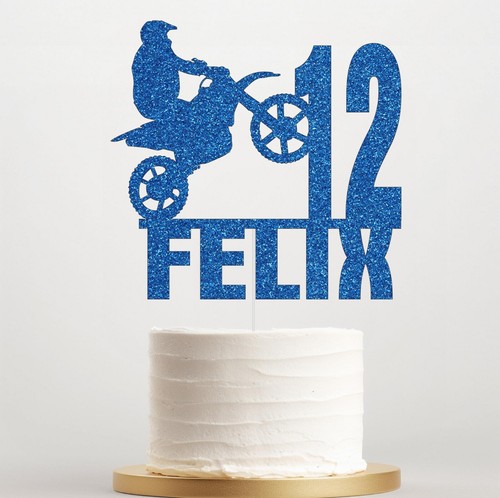 Motorbike cake topper any age - motorbike,