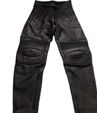 Frank Thomas Women's Motorcycle Trousers UK 14 Black Leather
