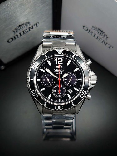 Orient solar chronograph black - orient,