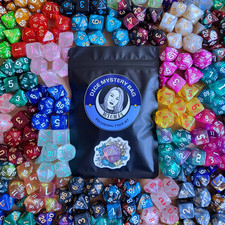Polyhedral 7 Dice Mystery bag - Acrylic Dice Set Blind bag - Surprise Dnd Gift