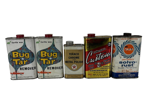 Vintage petroliana can lot - vintage, gas