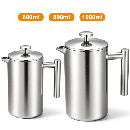 French press stainless - stainless, steel