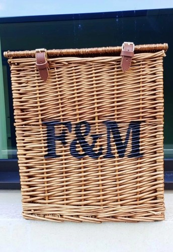 Large wicker hamper basket - f&m,