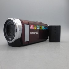 JVC Everio GZ-E207REK Handheld High Definition HDD Camcorder Red Tested
