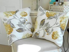ONE HANDMADE CUSHION COVER IN LAURA ASHLEY HYDRANGEA CAMOMILE FABRIC