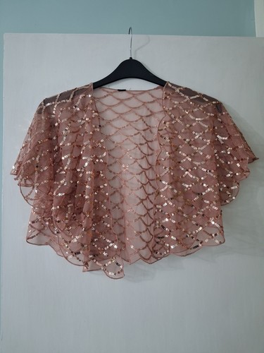 Sequin bolero cardigan batwing - sequin,