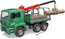 Bruder MAN TGA Timber Truck with Loading Crane and 3 Trunks 1:16