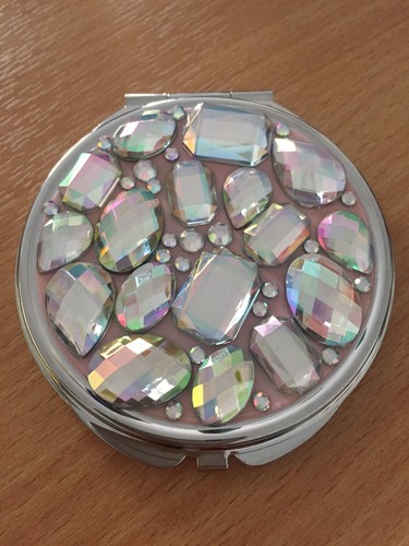 Sparkly jewel compact mirror - sparkly,