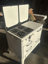 Vintage Roper White Enamel Gas