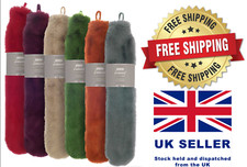 2L EXTRA LONG HOT WATER BOTTLE with SUPER SOFT LUXURY FAUX FUR REMOVERBLE COVER