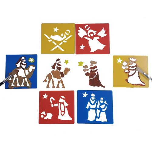 Plastic christmas nativity art - nativity,