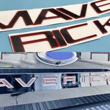 3D Black Red Outline Rear Tailgate Insert Letters Emblems For 2022-2024 Maverick