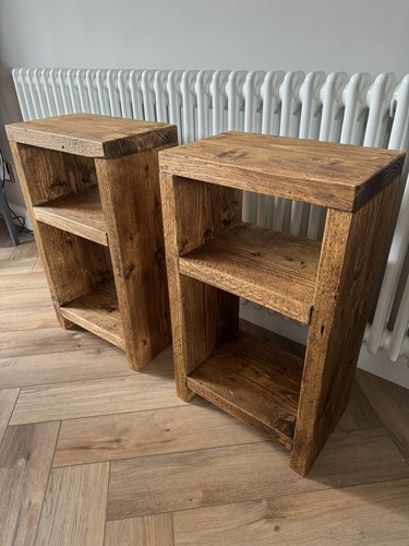 Rustic solid wood pair - solid,