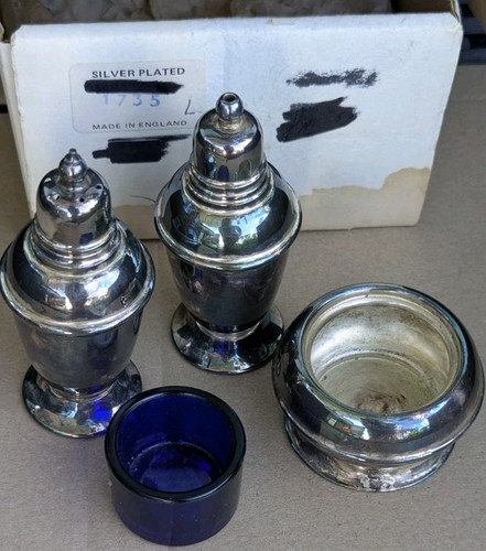 Silver plated salt pepper - silver,