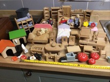 Large Job Lot Chunky Dolls House Furniture and Accesories Plus Dolls