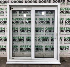 uPVC SLIDING PATIO DOORS EXTERNAL EXTERIOR WHITE USED DOUBLE GLAZED PLASTIC