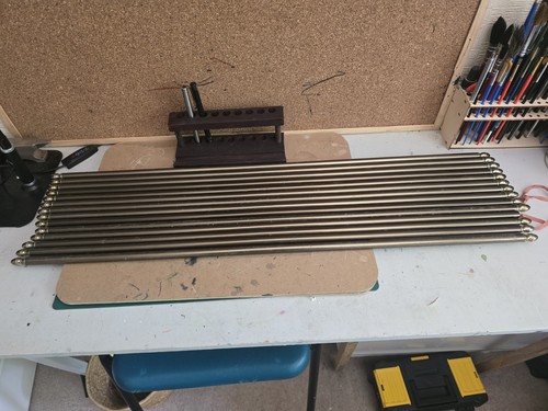 Bronzed stair rods with - 14,