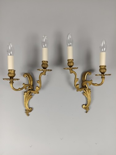 French pair gilded antique - pair,