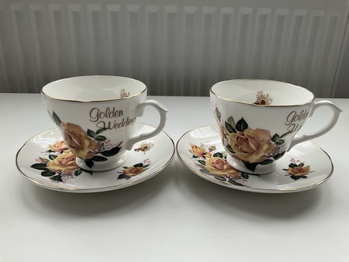 Retro pair golden wedding - of,