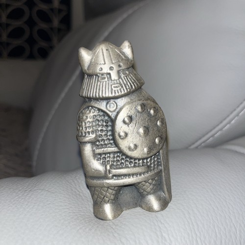 Pewter viking warrior - pewter, 3.5”