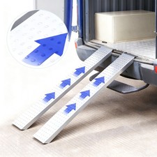 SENSCH 2x Heavy Duty Steel Loading Ramps 400kg Lawnmower Trailer Van Motorbike