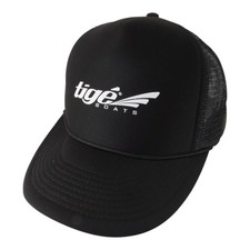 Tige Boats Cobra Rope Trucker Hat Men's One Size Black Mesh Back Snapback Hat