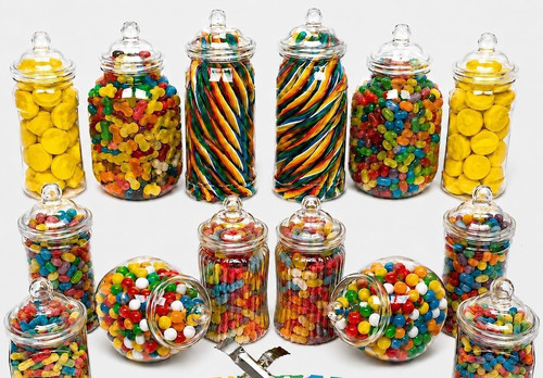 Plastic sweet jars different - plastic,
