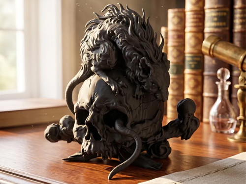 Plague rat skull statue - plague,