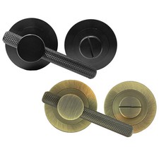 Designer Bathroom Turn and Release Knurled Thumb Turn lever