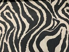 Zebra Black & Ivory Cotton  280cm Wide Curtain/ Roman  Blind Upholstery Fabric