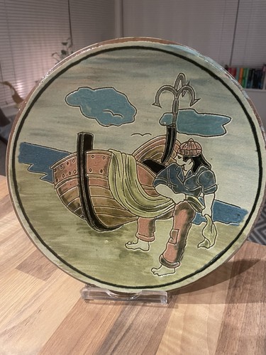 Mid century hand painted - mid, hand-painted