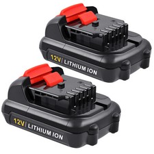 2Pack 10,8V/12V 4Ah Batterie pour Dewalt DCB121 DCB123 DCB125 DCB127 DCB120
