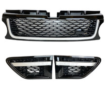Front Grille Black Silver Trim